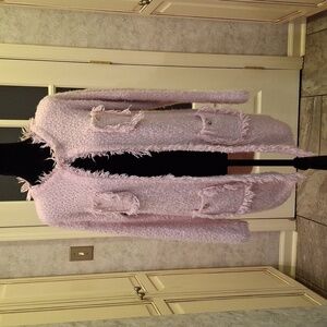 "JANICE" ONE SIZE Fits Most, Baby pink, polyester and acrylic, one-hook, sweater